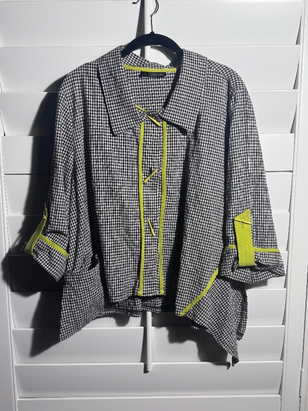 Moonlight by Y&S Gingham and Lime Green jacket